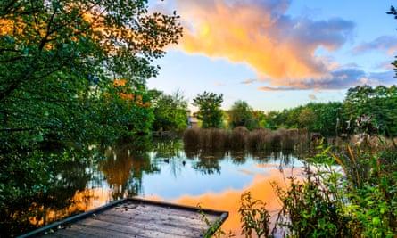 sunset over Baggeridge Country Park.