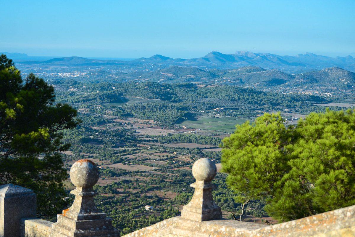Magnificent view from the monastery of Sant Salvador over the green hills of Mallorca, Spain - © James Camel / franks-travelbox