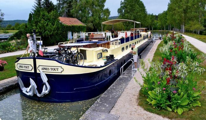 How about sleeping on a boat in London?